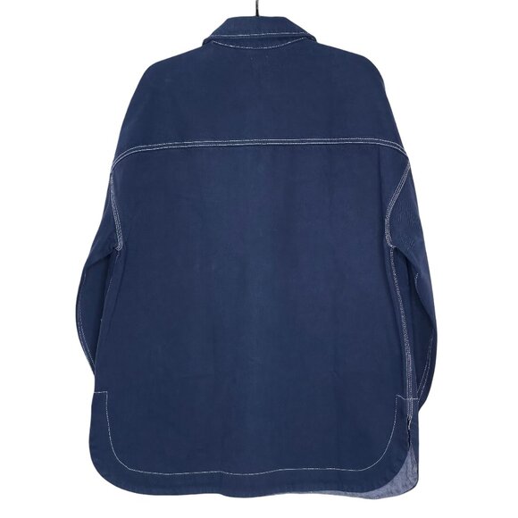 Helsa Denim Overshirt in Navy Oversized Jacket‎ Size XS/S - Picture 7 of 11